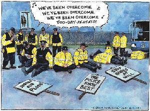 Steve Bell cartoon - Fairford Coach Action ruling