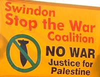 Swindon Stop the War Coalition banner